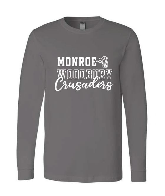 MWHS - Bella + Canvas ® Unisex Jersey Long Sleeve Tee - White Monroe Woodbury Crusaders