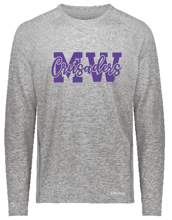 MWHS - Holloway Electrify Coolcore® Long Sleeve Tee - Purple MW Crusaders
