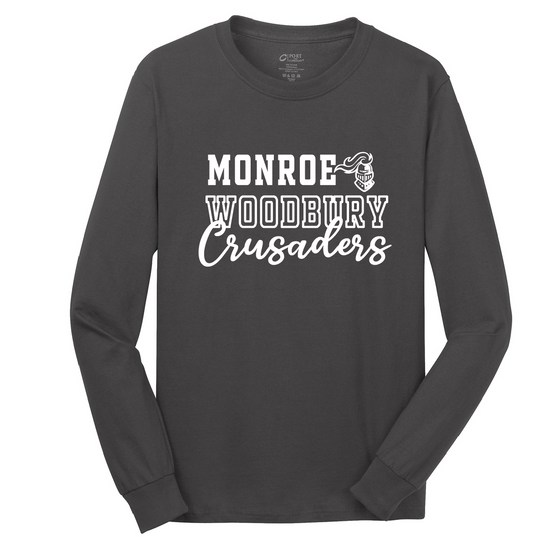 MWHS - Long Sleeve Tee - White Monroe Woodbury Crusaders