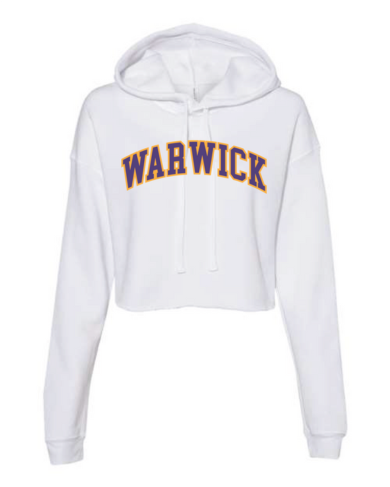 WVMS - Bella + Canvas ® Woman's Cropped Fleece Hoodie - Warwick Arched Logo