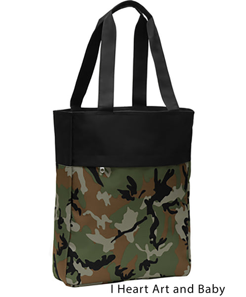 personalized camo tote bags