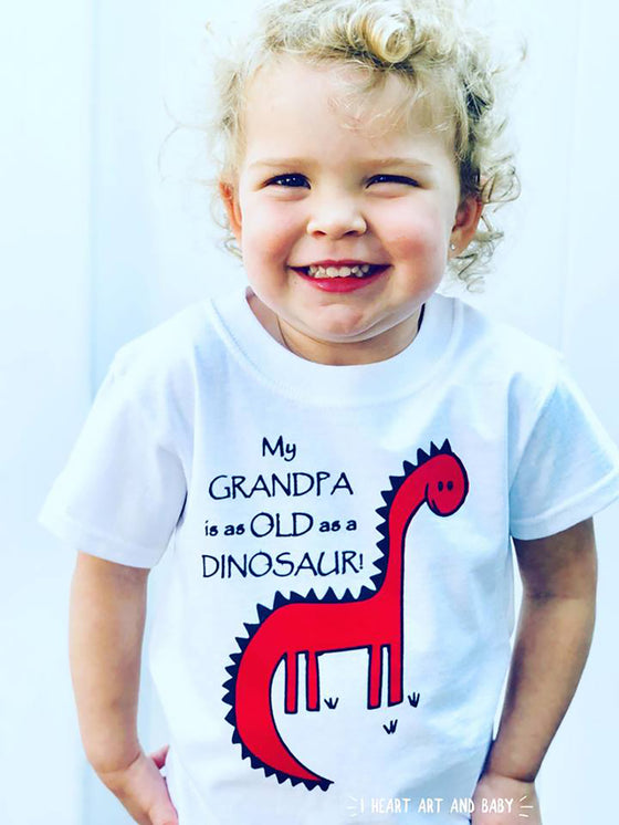 Dinosaur Toddler Shirt White