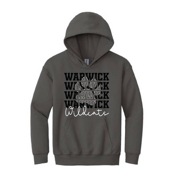 Park Ave - Pullover Hooded Sweatshirt - Warwick Wildcats Paw