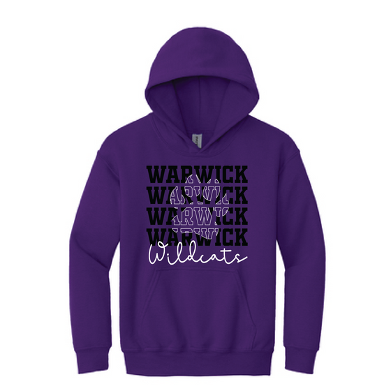 Park Ave - Pullover Hooded Sweatshirt - Warwick Wildcats Paw