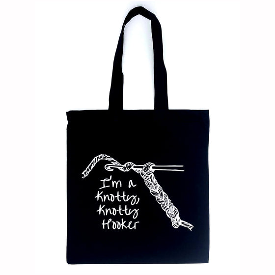 Knotty Hooker, Crochet Bag, Humorous Gift