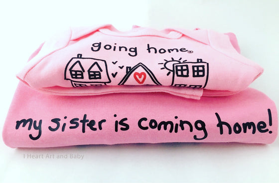 Going Home ® Sibling Shirts, Big Brother and Big Sister Shirts