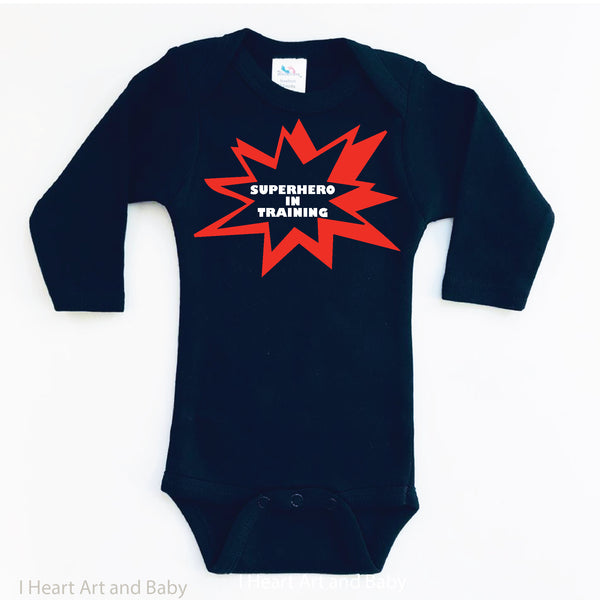 Superhero In Training Baby Super Hero Outfit I Heart Art and Baby