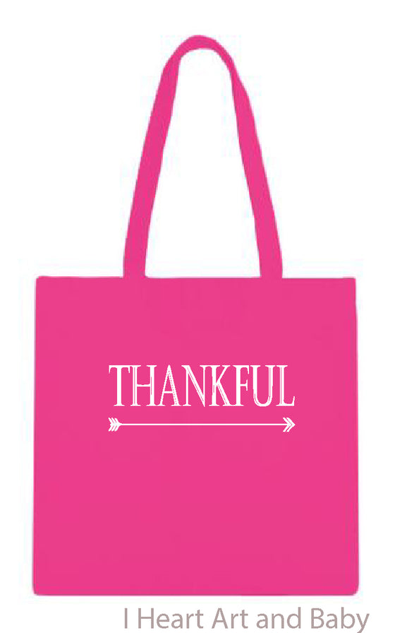Thankful Tote Bag Pink