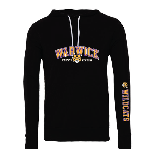 WVMS - Bella + Canvas ® Fleece Hoodie with Sleeve Print - Warwick Wildcats NY