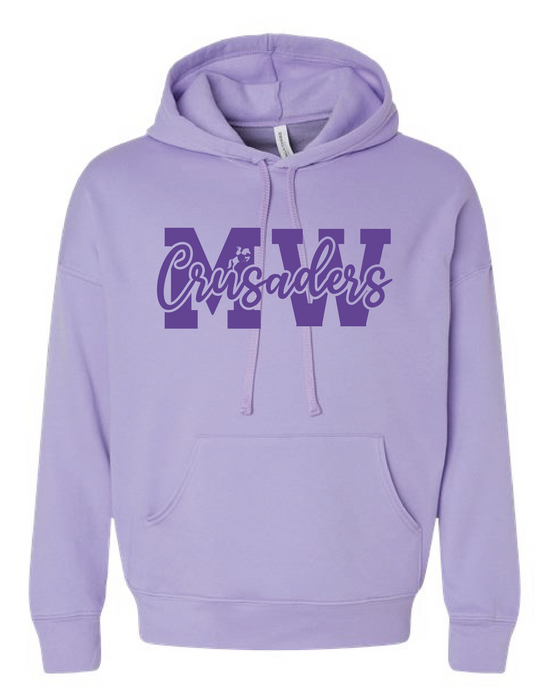 MWHS - Bella + Canvas ® Unisex Sponge Fleece Pullover Hoodie - Purple MW Crusaders
