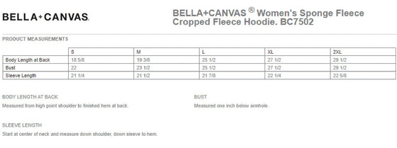 WVMS - Bella + Canvas ® Woman's Cropped Fleece Hoodie - Let's Go Wildcats