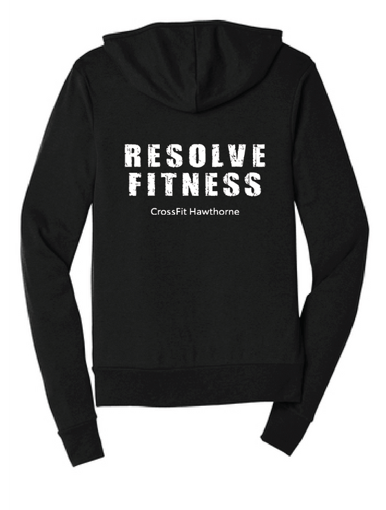 Bella+Canvas Unisex Triblend Full-Zip Lightweight Hoodie - Resolve Fitness CrossFit Hawthorne