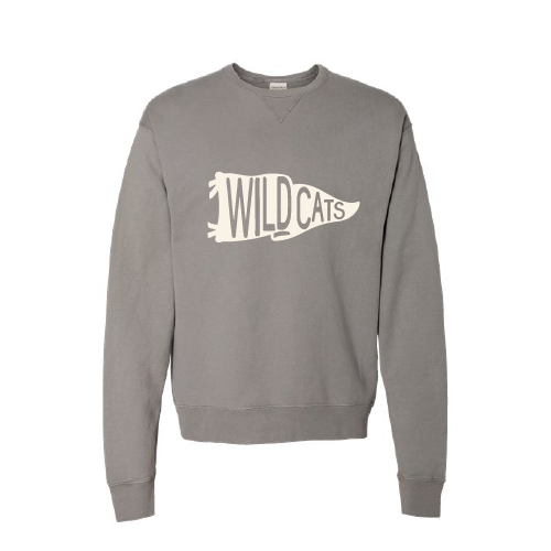 WVMS - ComfortWash by Hanes Garment Dyed Crewneck Sweatshirt - Beige Flag