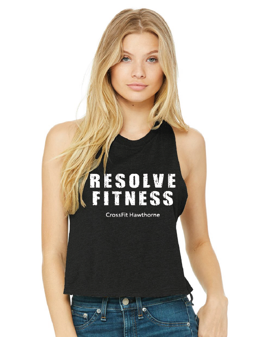 Bella + Canvas ® Women's Racerback Cropped Tank - Resolve Fitness CrossFit Hawthorne