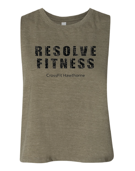 Bella + Canvas ® Women's Racerback Cropped Tank - Resolve Fitness CrossFit Hawthorne