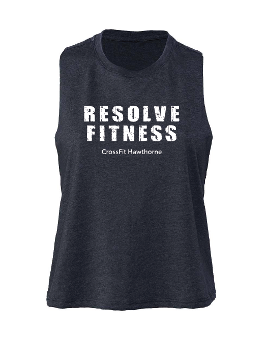 Bella + Canvas ® Women's Racerback Cropped Tank - Resolve Fitness CrossFit Hawthorne