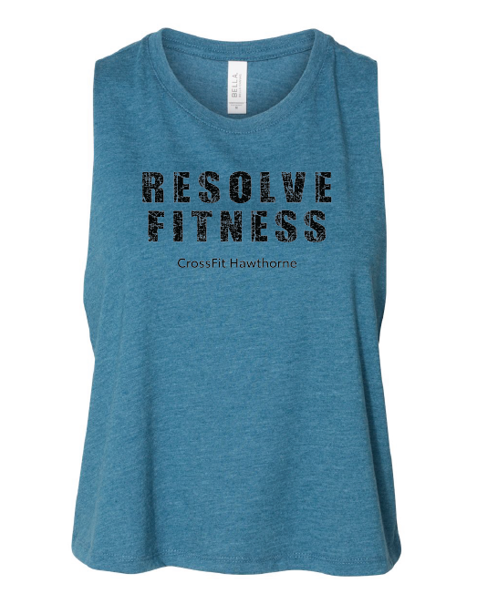 Bella + Canvas ® Women's Racerback Cropped Tank - Resolve Fitness CrossFit Hawthorne