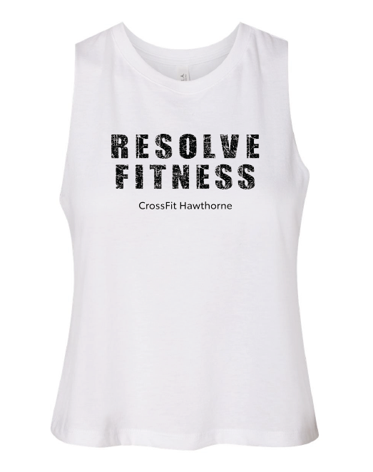 Bella + Canvas ® Women's Racerback Cropped Tank - Resolve Fitness CrossFit Hawthorne