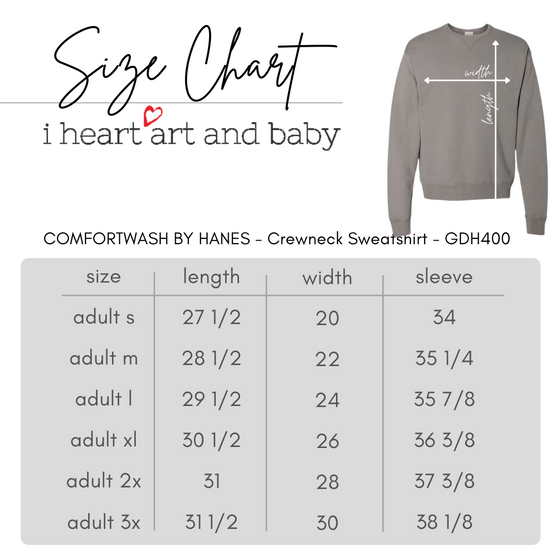 WVMS - ComfortWash by Hanes Garment Dyed Crewneck Sweatshirt - Beige Wildcats