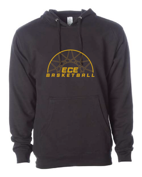 East Coast Elite Basketball - Midweight Hooded Sweatshirt - ECE Basketball Logo