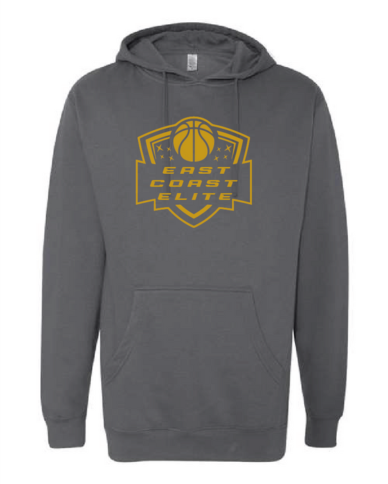 East Coast Elite Basketball - Midweight Hooded Sweatshirt - ECE Shield Logo