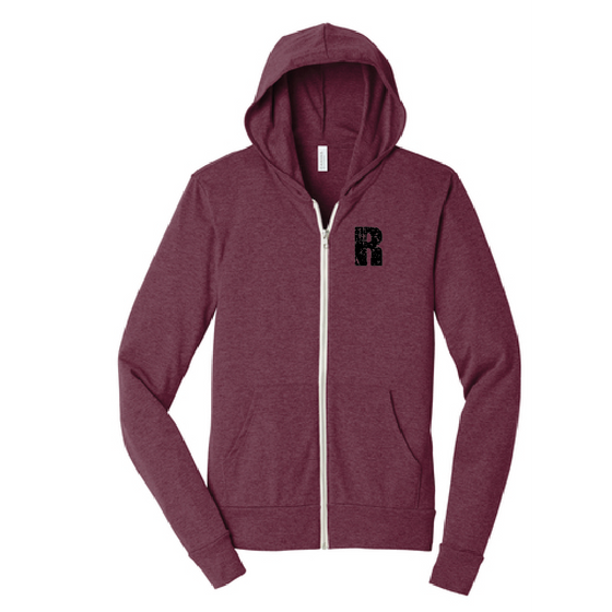 Bella+Canvas Unisex Triblend Full-Zip Lightweight Hoodie - Resolve Fitness CrossFit Hawthorne