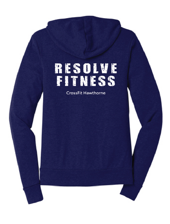 Bella+Canvas Unisex Triblend Full-Zip Lightweight Hoodie - Resolve Fitness CrossFit Hawthorne