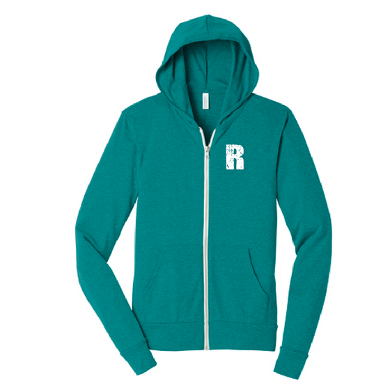 Bella+Canvas Unisex Triblend Full-Zip Lightweight Hoodie - Resolve Fitness CrossFit Hawthorne