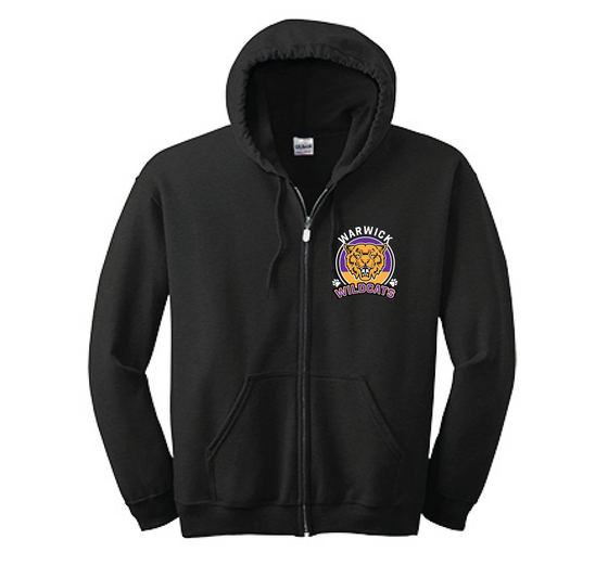 Sanfordville School - Wildcat Chest Logo Full Zip Hooded Sweatshirt