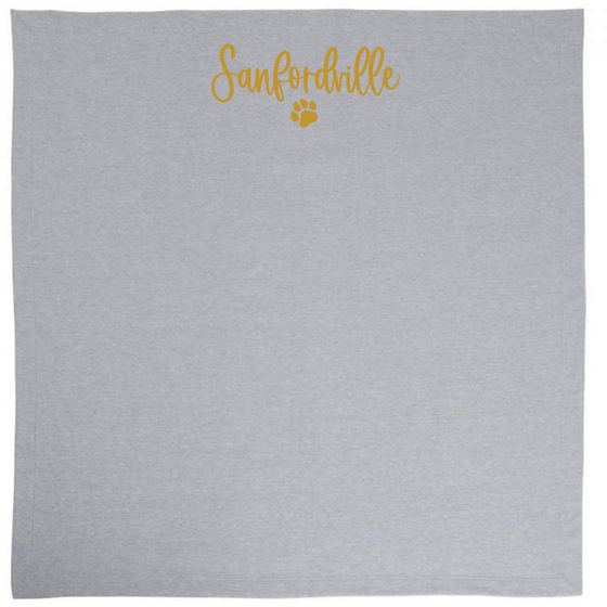 Sanfordville School -  Gold Foil "Sanfordville Paw" Stadium Blanket
