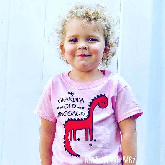 Funny Toddler Grandpa Shirt Pink