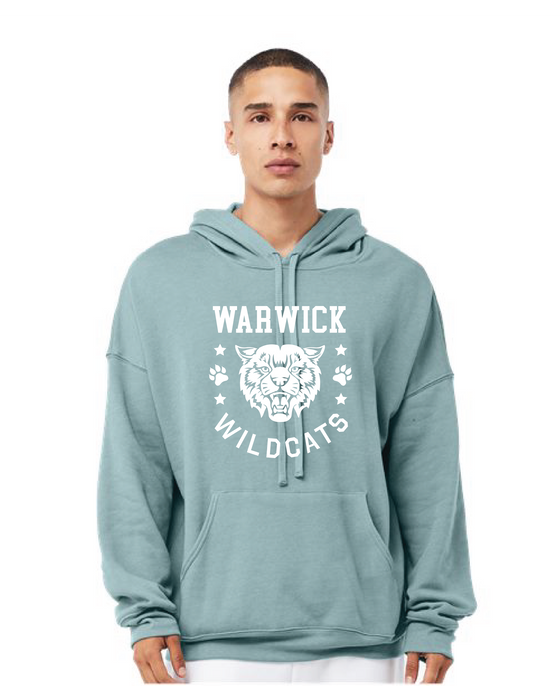 WVMS - Bella + Canvas ® Unisex Sponge Fleece Pullover Hoodie - White Warwick Logo