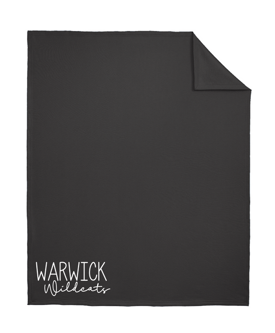 WVMS - Stadium Blanket - White Warwick Wildcats Logo