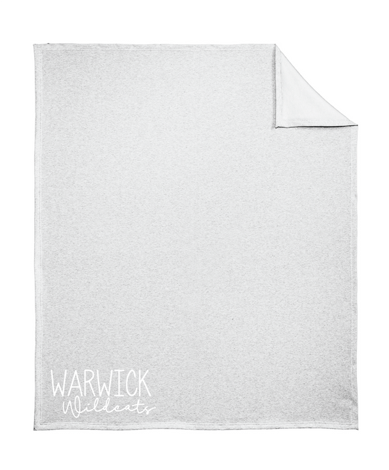 WVMS - Stadium Blanket - White Warwick Wildcats Logo
