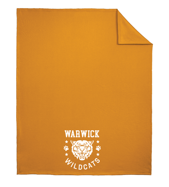 WVMS - Stadium Blanket - White Warwick Logo
