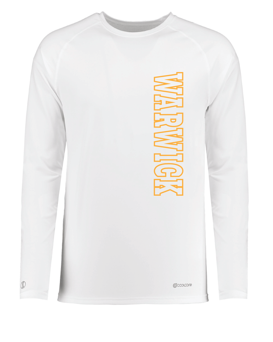 WVMS - Holloway Electrify Coolcore® Long Sleeve Tee - Yellow Warwick Logo