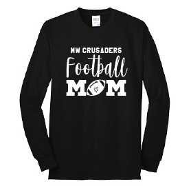 MW Crusaders Football Mom Core Blend Long Sleeve Shirt - Personalized