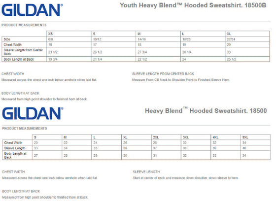 Heavy Blend Hooded Sweatshirt, Youth and Adult