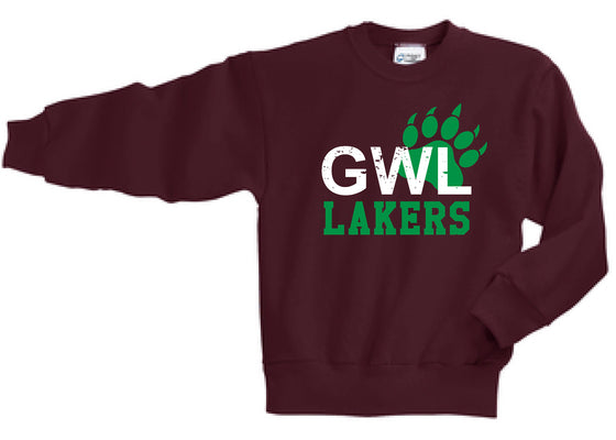 Greenwood Lake "GWL Lakers" - Fleece Crewneck Sweatshirt