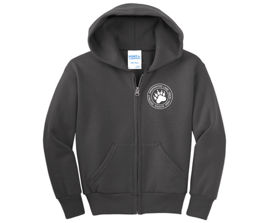 Greenwood Lake Union Free School District "Chest Circle Emblem" - Full Zip Hooded Sweatshirt