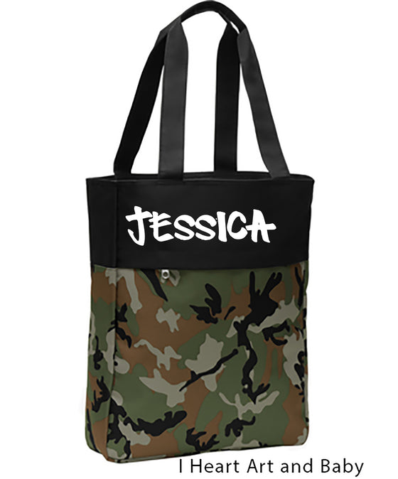 Personalized camo tote bags Outlet