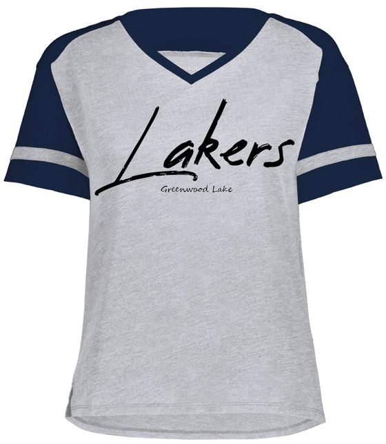 Greenwood Lake "Lakers" - Ladies Triblend V-Neck Shirt