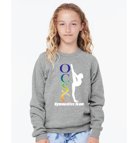 OCSC Gymnastics Team - Bella + Canvas ® Raglan Crewneck Sweatshirt