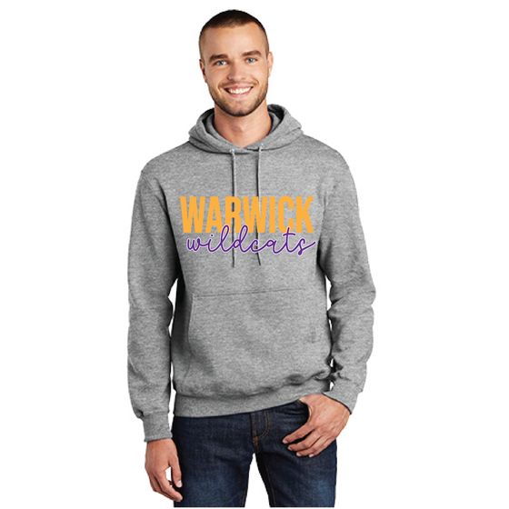 WVMS - Pullover Hooded Sweatshirt - Multi-Color Warwick Wildcats Logo