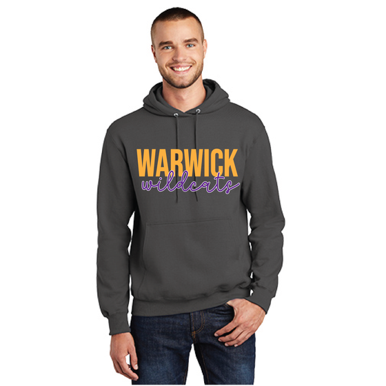 WVMS - Pullover Hooded Sweatshirt - Multi-Color Warwick Wildcats Logo