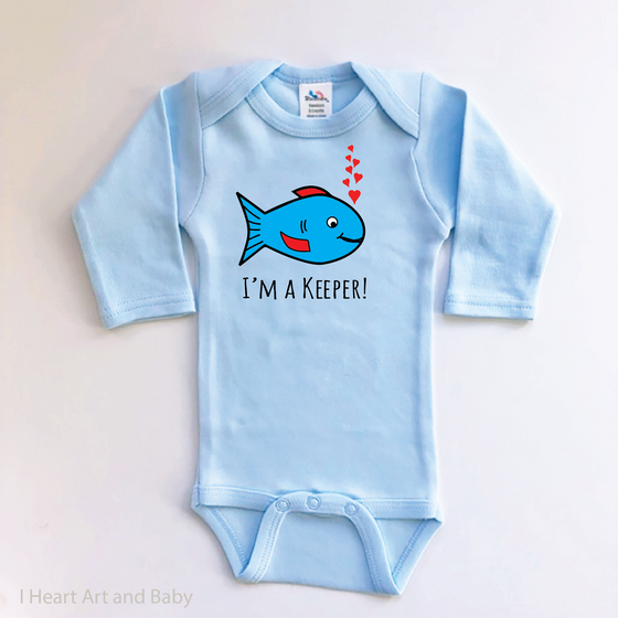I'm A Keeper Blue Fish Outfit