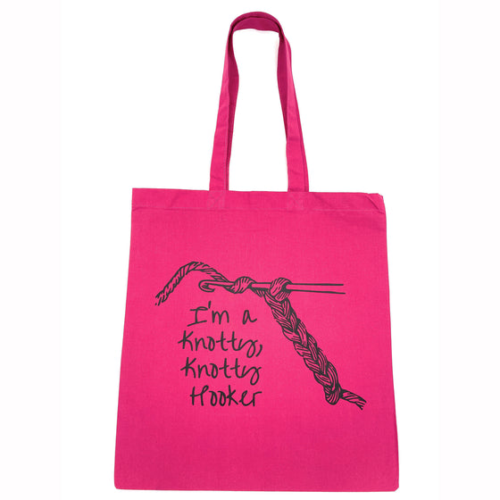 Knotty Hooker, Crochet Bag, Humorous Gift