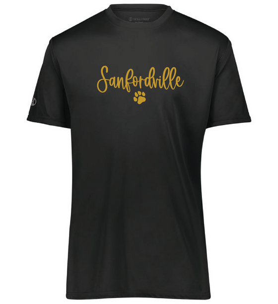 Sanfordville School -  Holloway Momentum Tee - Gold Foil "Sanfordville Paw"