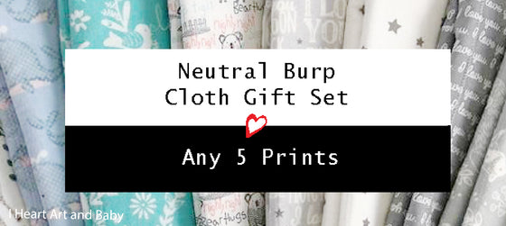 Neutral Burp Cloth Gift Set