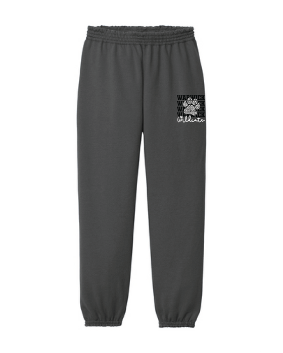 Park Ave - Youth Essential Fleece Sweatpant - Warwick Wildcats Paw